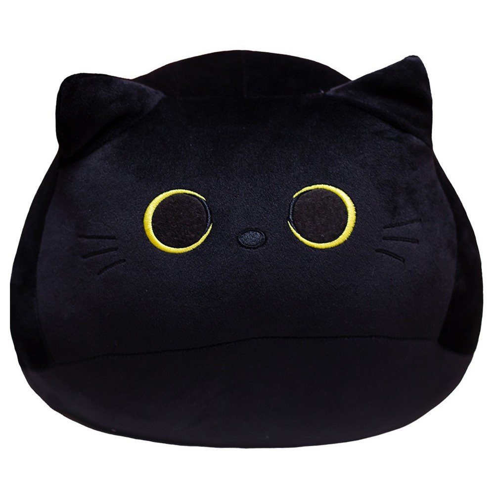 3D Black Cat Plush Toy Pillow Cute Soft Cat Design for Sofa Decoration - Picture 13 of 20