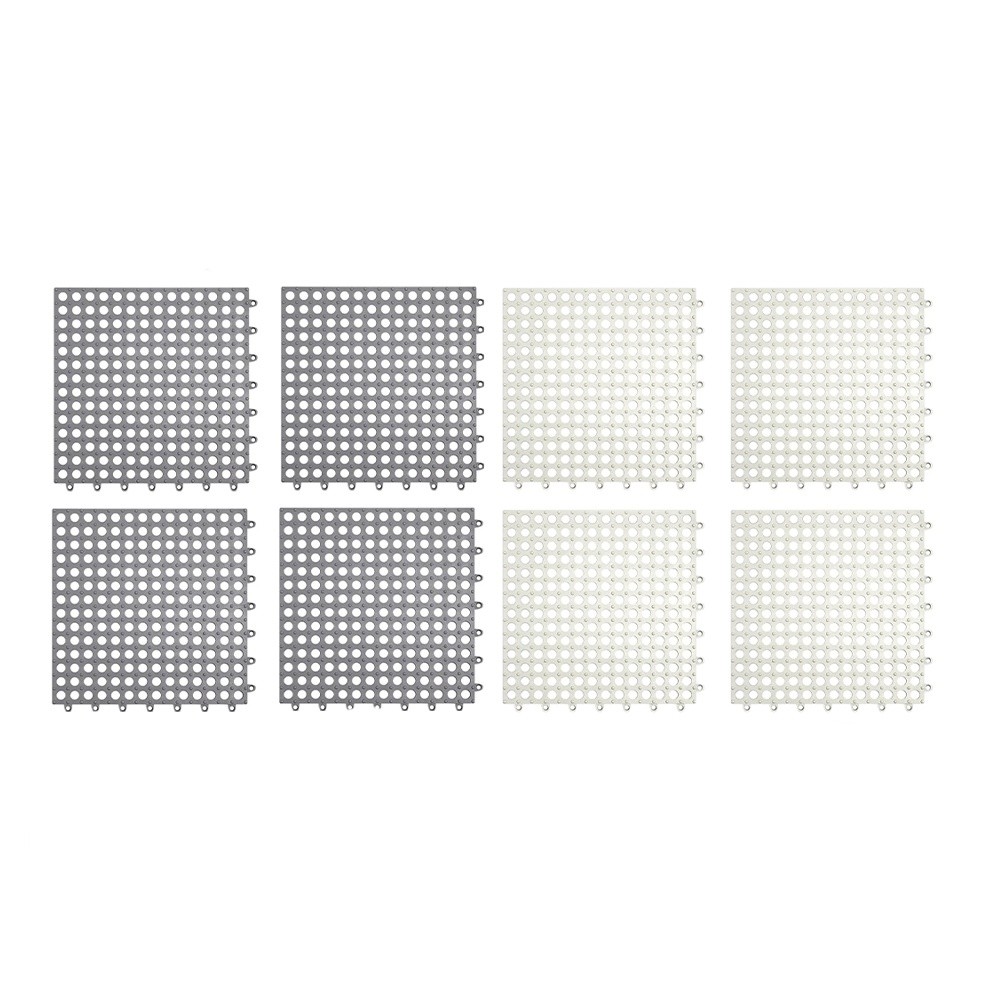 816 pcs Non Slip PP Mats Grey for Drainage in For Garage and Garden Areas - Picture 13 of 26