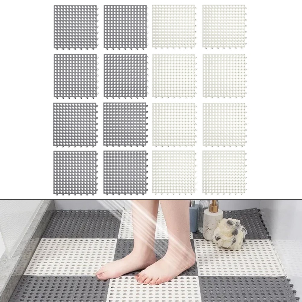 816 pcs Non Slip PP Mats Grey for Drainage in For Garage and Garden Areas - Picture 22 of 26