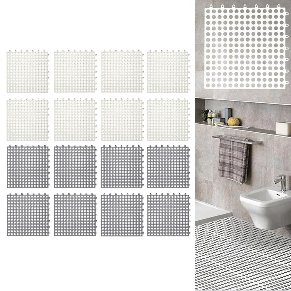 816 pcs Non Slip PP Mats Grey for Drainage in For Garage and Garden Areas - Picture 14 of 26