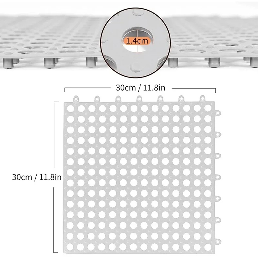 816 pcs Non Slip PP Mats Grey for Drainage in For Garage and Garden Areas - Picture 20 of 26