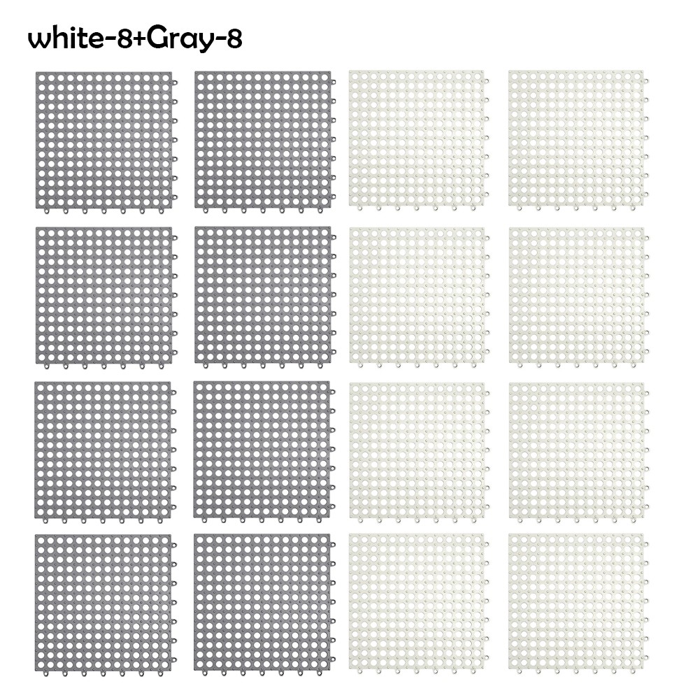 816 pcs Non Slip PP Mats Grey for Drainage in For Garage and Garden Areas - Picture 21 of 26