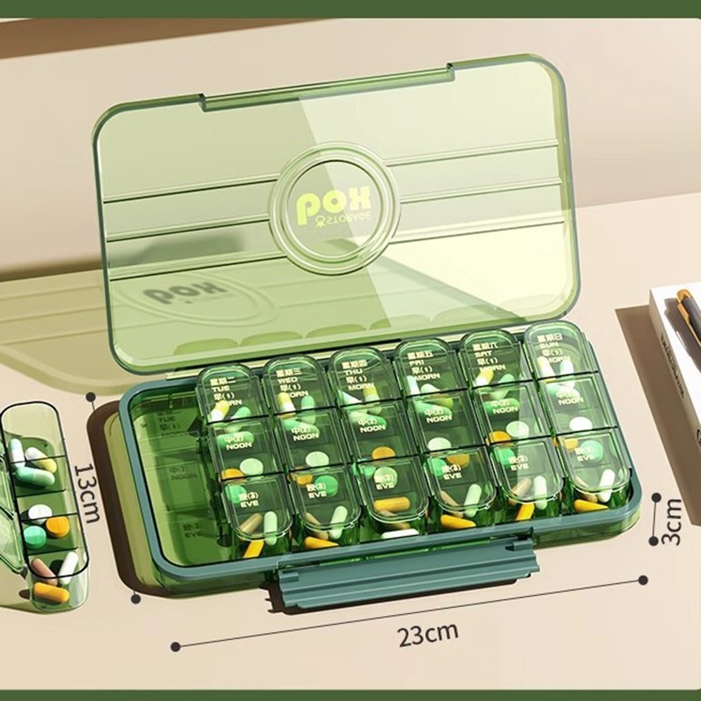 Elderly Medication Reminder Box with Multiple Compartments for Daily Doses - Picture 30 of 31