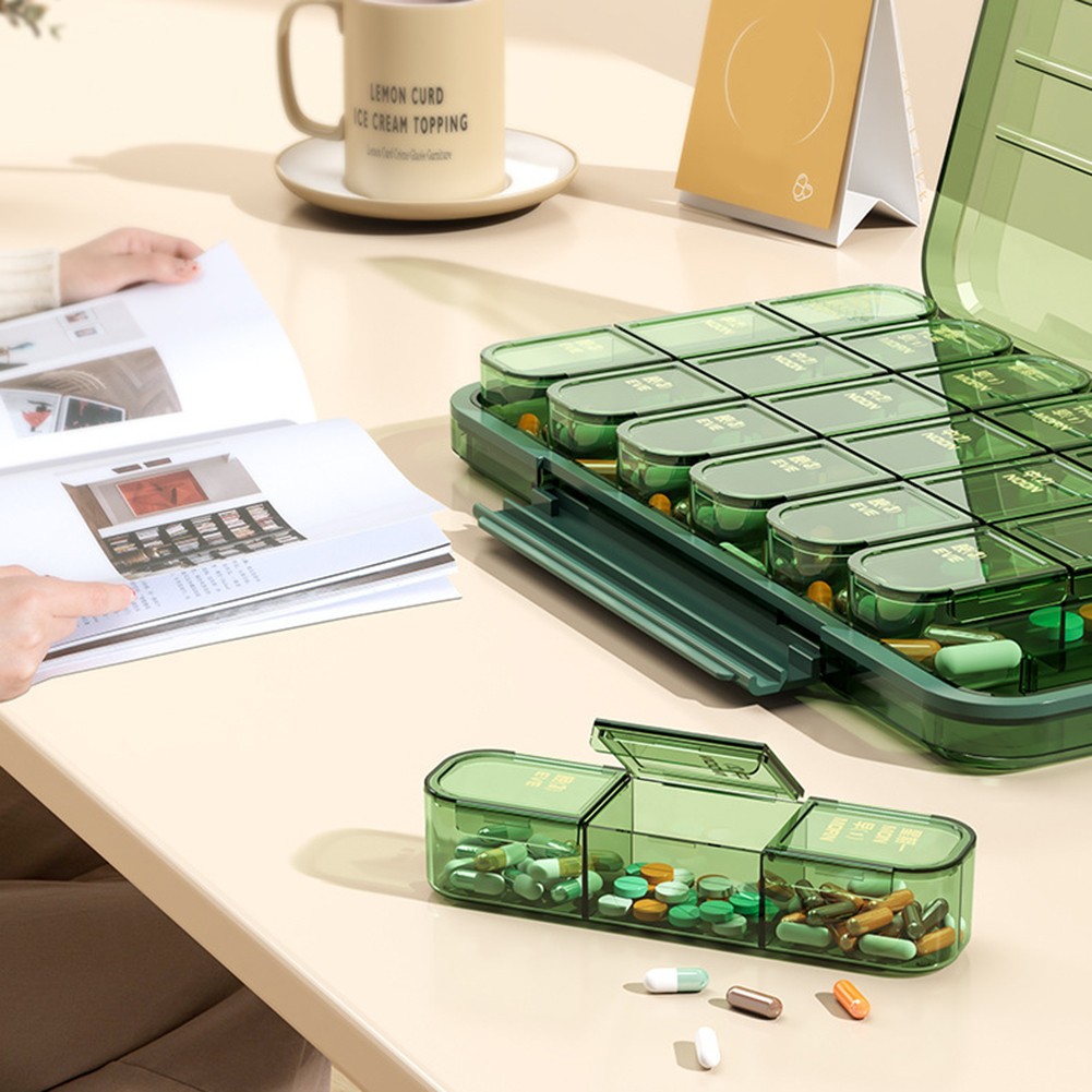 Elderly Medication Reminder Box with Multiple Compartments for Daily Doses - Picture 22 of 31