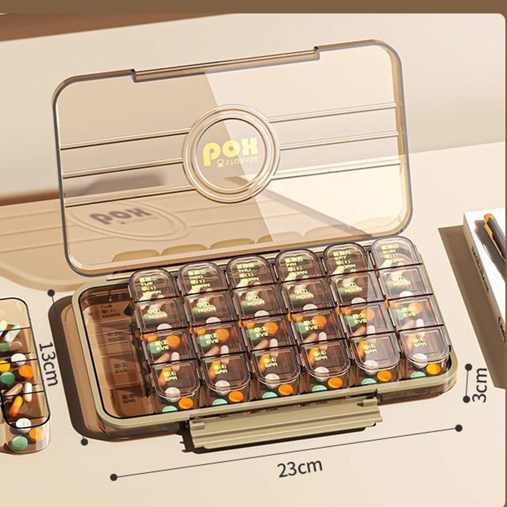 Elderly Medication Reminder Box with Multiple Compartments for Daily Doses - Picture 16 of 31
