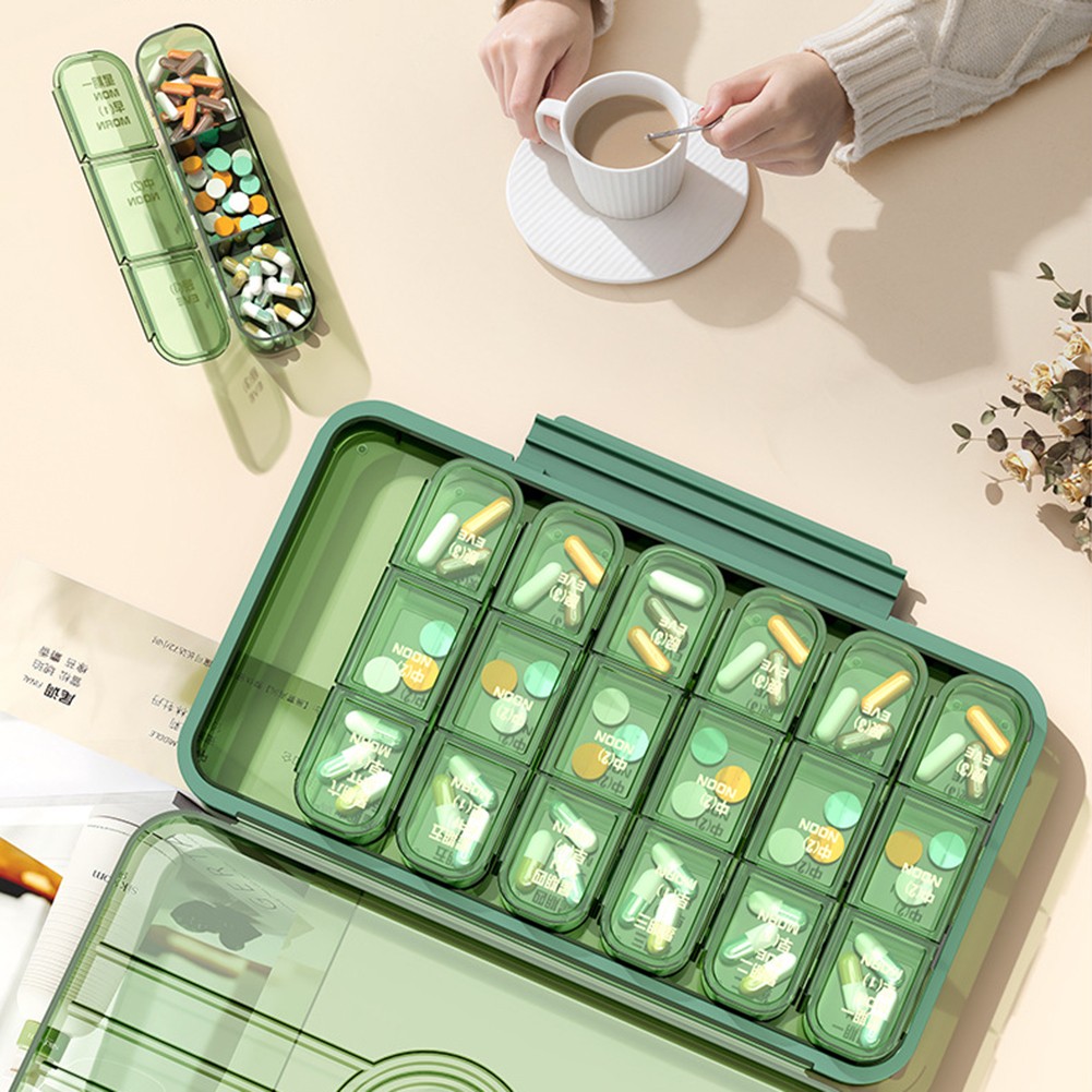 Elderly Medication Reminder Box with Multiple Compartments for Daily Doses - Picture 25 of 31