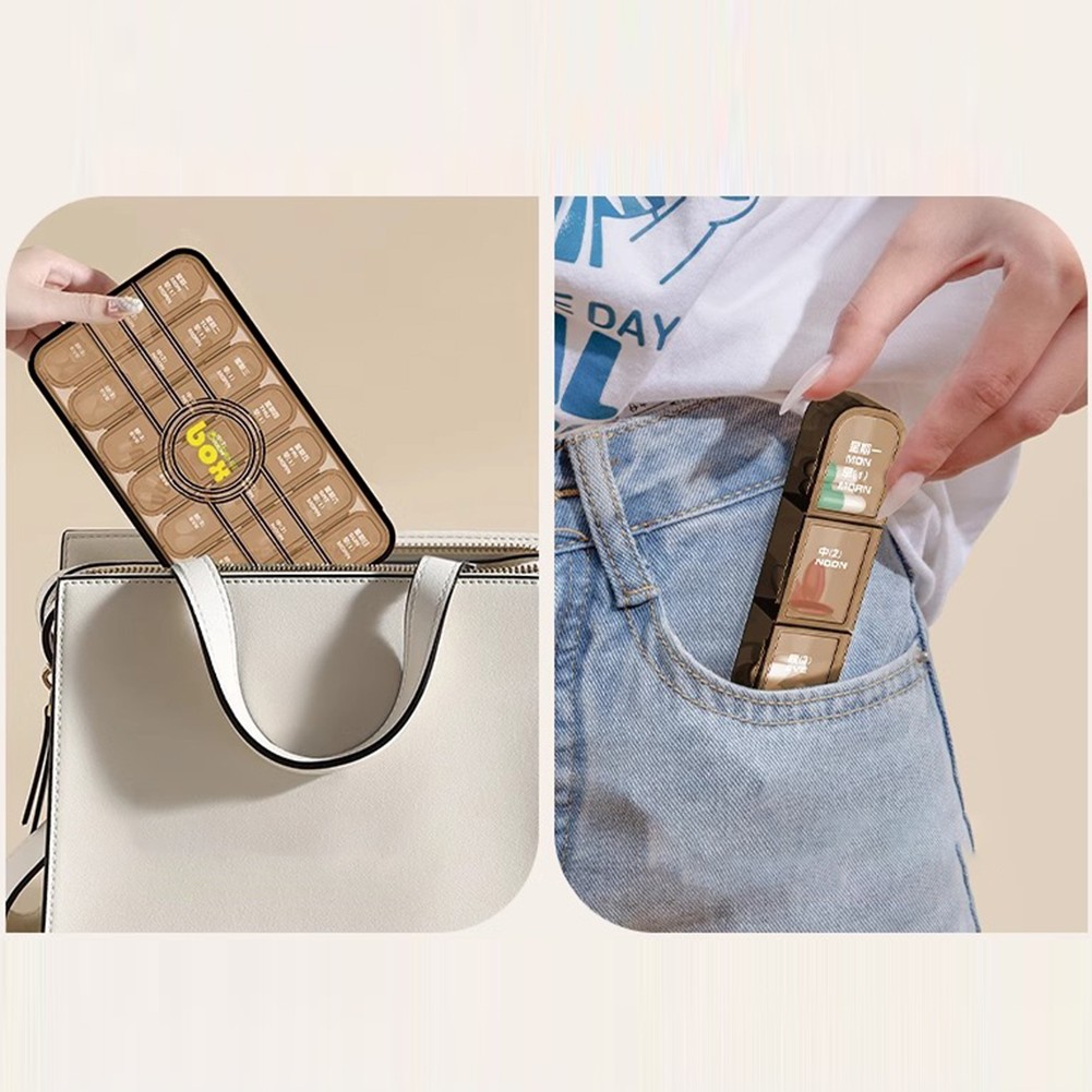 Elderly Medication Reminder Box with Multiple Compartments for Daily Doses - Picture 15 of 31
