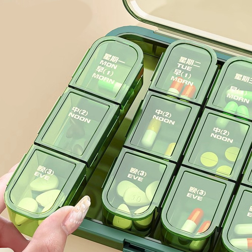Elderly Medication Reminder Box with Multiple Compartments for Daily Doses - Picture 21 of 31