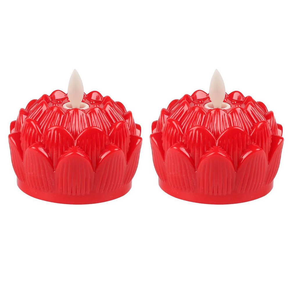 Aesthetic Lotus Candle Lamp Enhance Relaxation in Any Room with Warm Glow - Picture 13 of 22