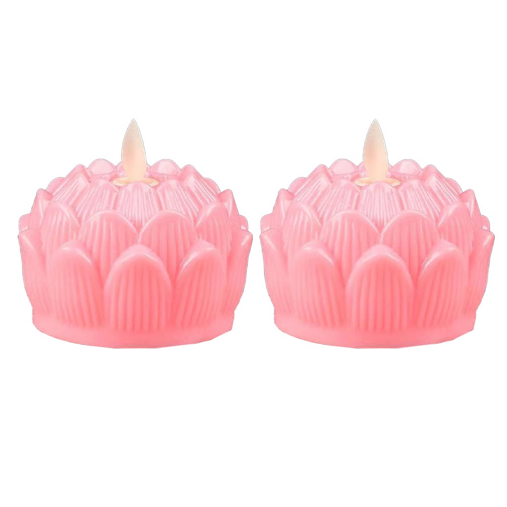 Aesthetic Lotus Candle Lamp Enhance Relaxation in Any Room with Warm Glow - Picture 22 of 22