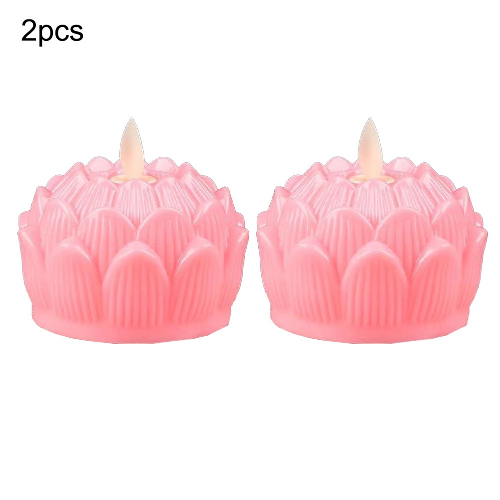 Aesthetic Lotus Candle Lamp Enhance Relaxation in Any Room with Warm Glow - Picture 20 of 22