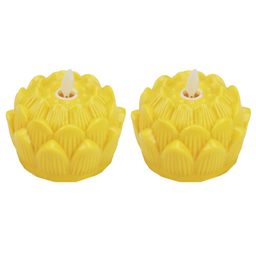 Aesthetic Lotus Candle Lamp Enhance Relaxation in Any Room with Warm Glow - Picture 18 of 22
