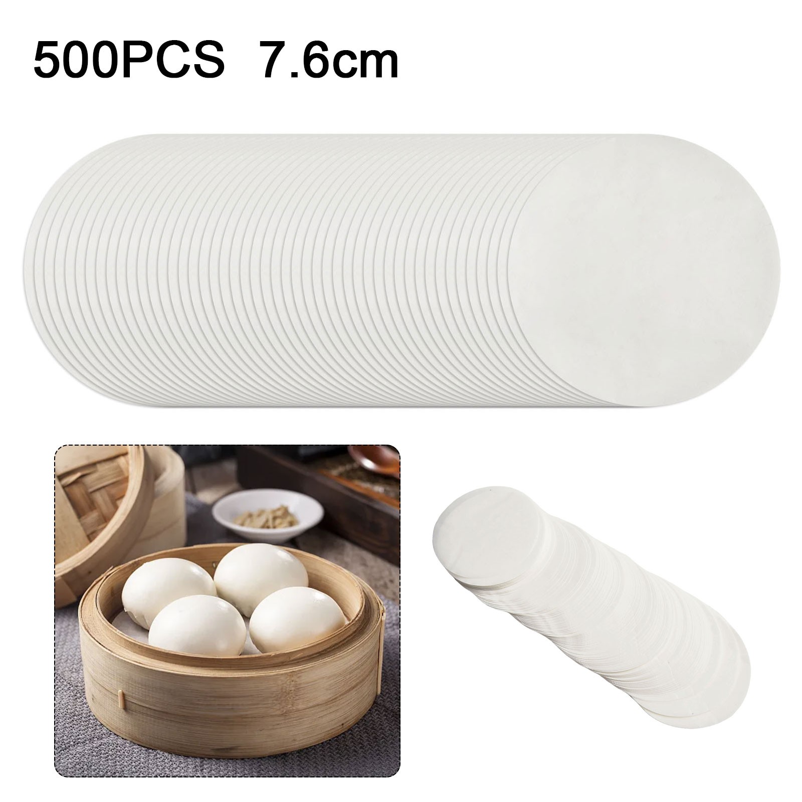 High quality Steamer Paper White 500pcs/set Liner Non-Stick Perforated - Picture 17 of 24