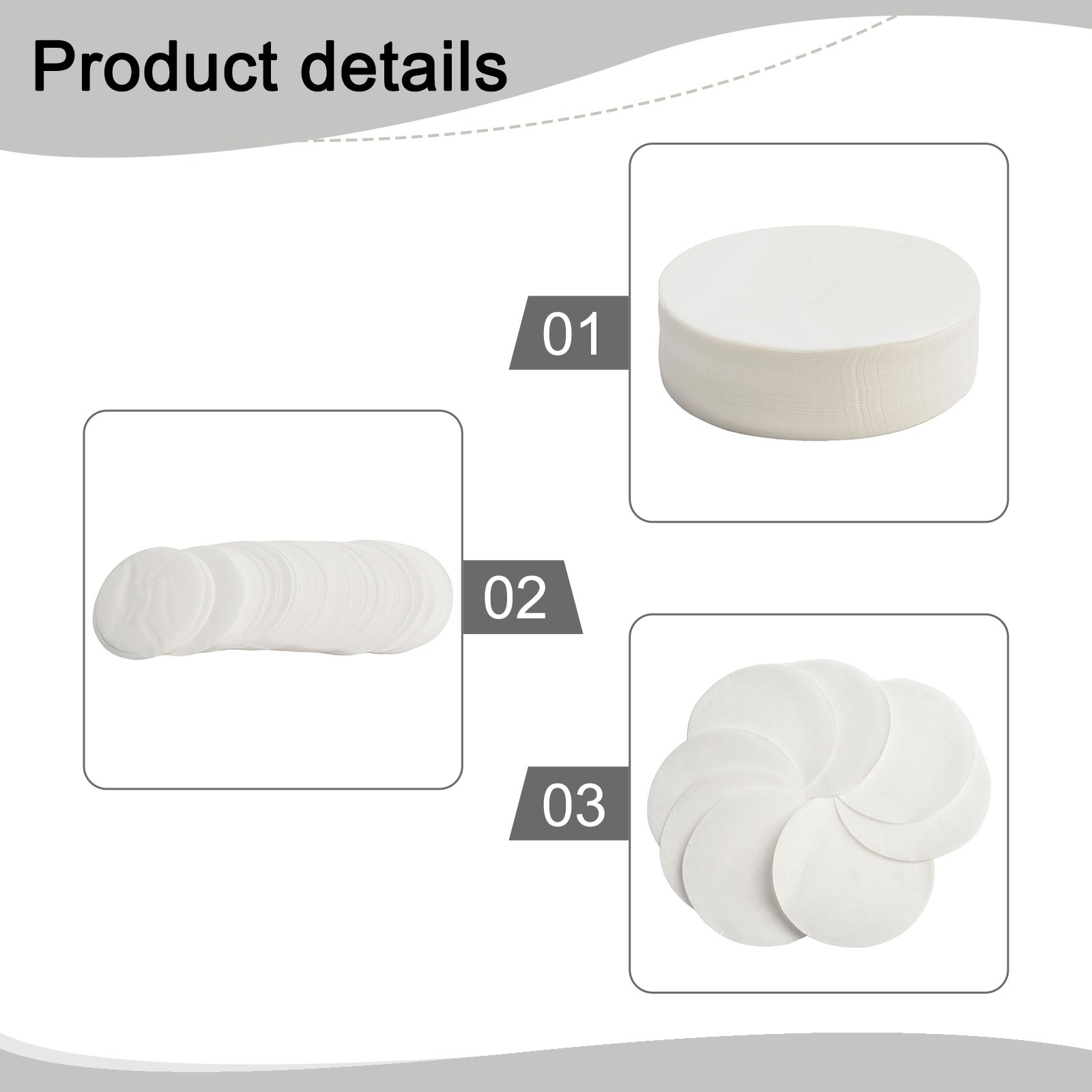 High quality Steamer Paper White 500pcs/set Liner Non-Stick Perforated - Picture 18 of 24