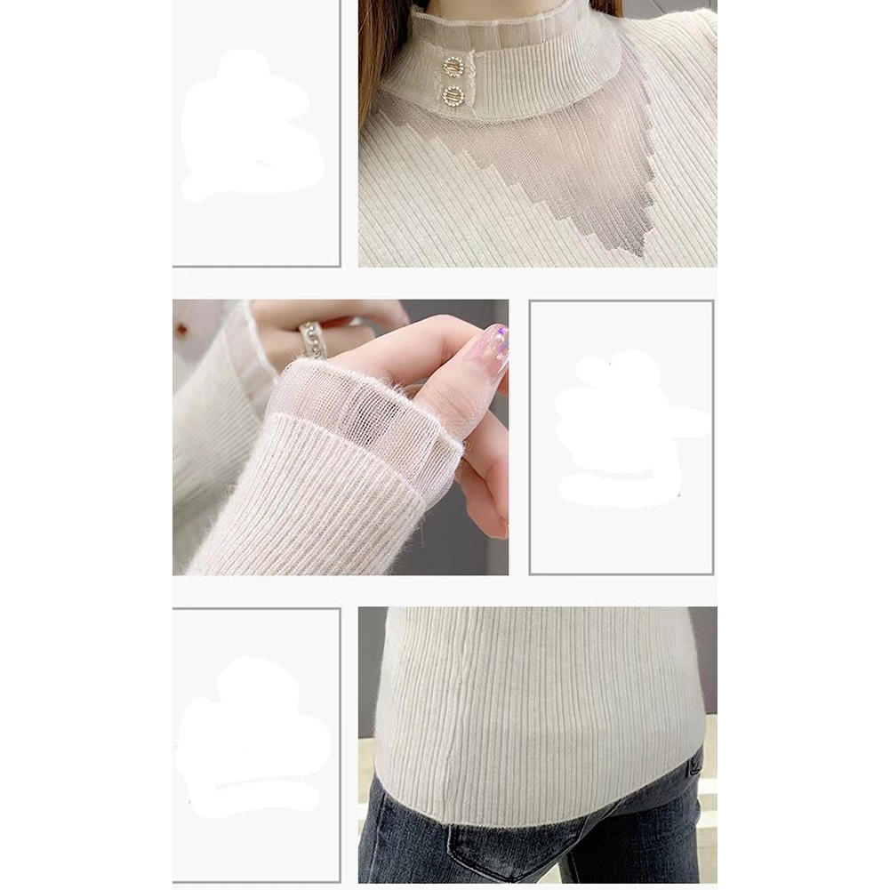 Innovativer Damen Freizeit Pullover in trendiger halber Rollkragen Optik - Picture 17 of 21