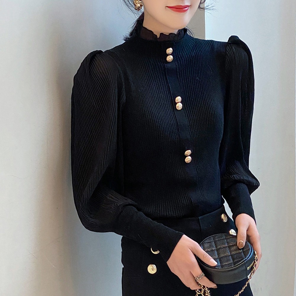 Korean Style Long Sleeve Turtleneck Cardigan for Women Vintage Fashion - Picture 15 of 33