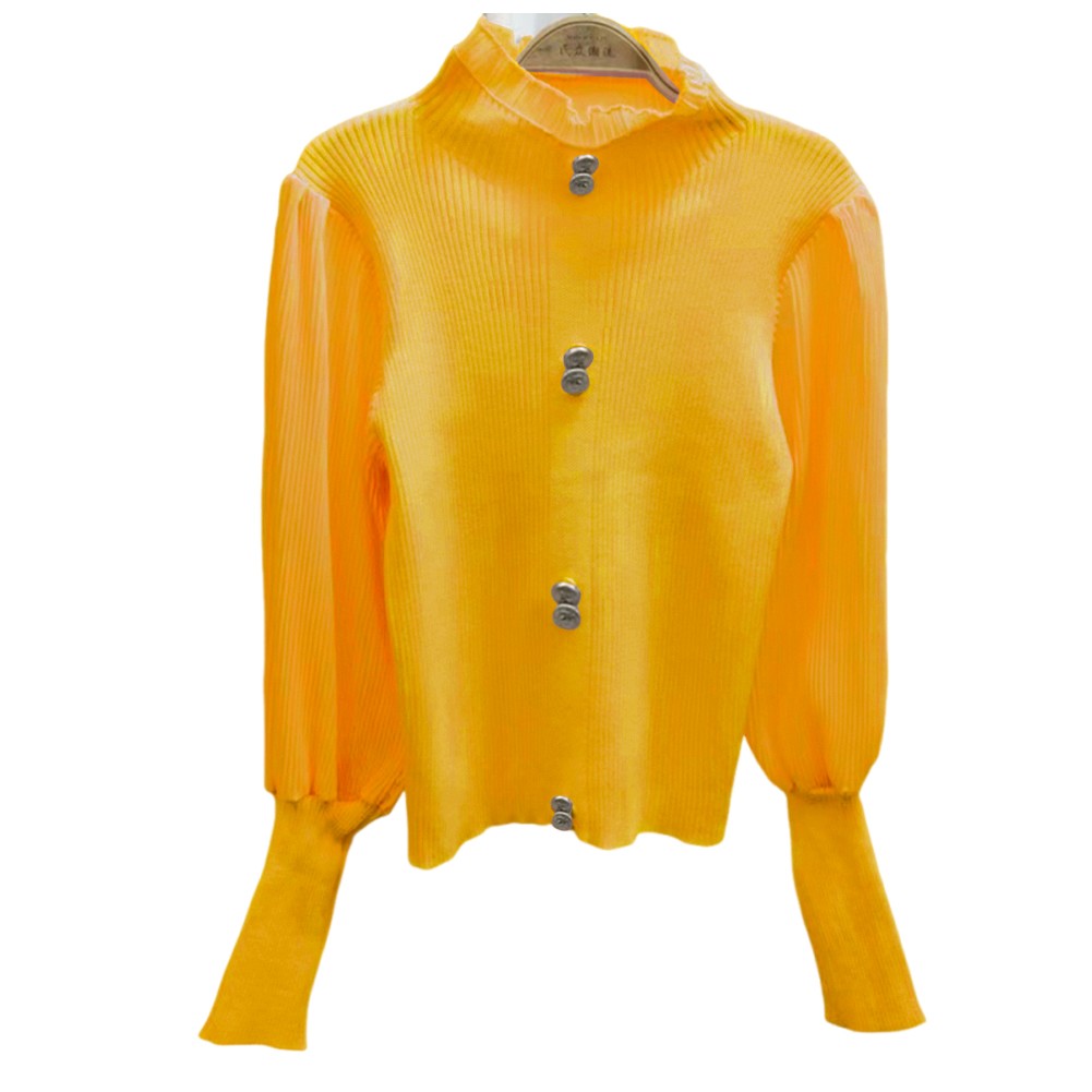 Korean Style Long Sleeve Turtleneck Cardigan for Women Vintage Fashion - Picture 13 of 33