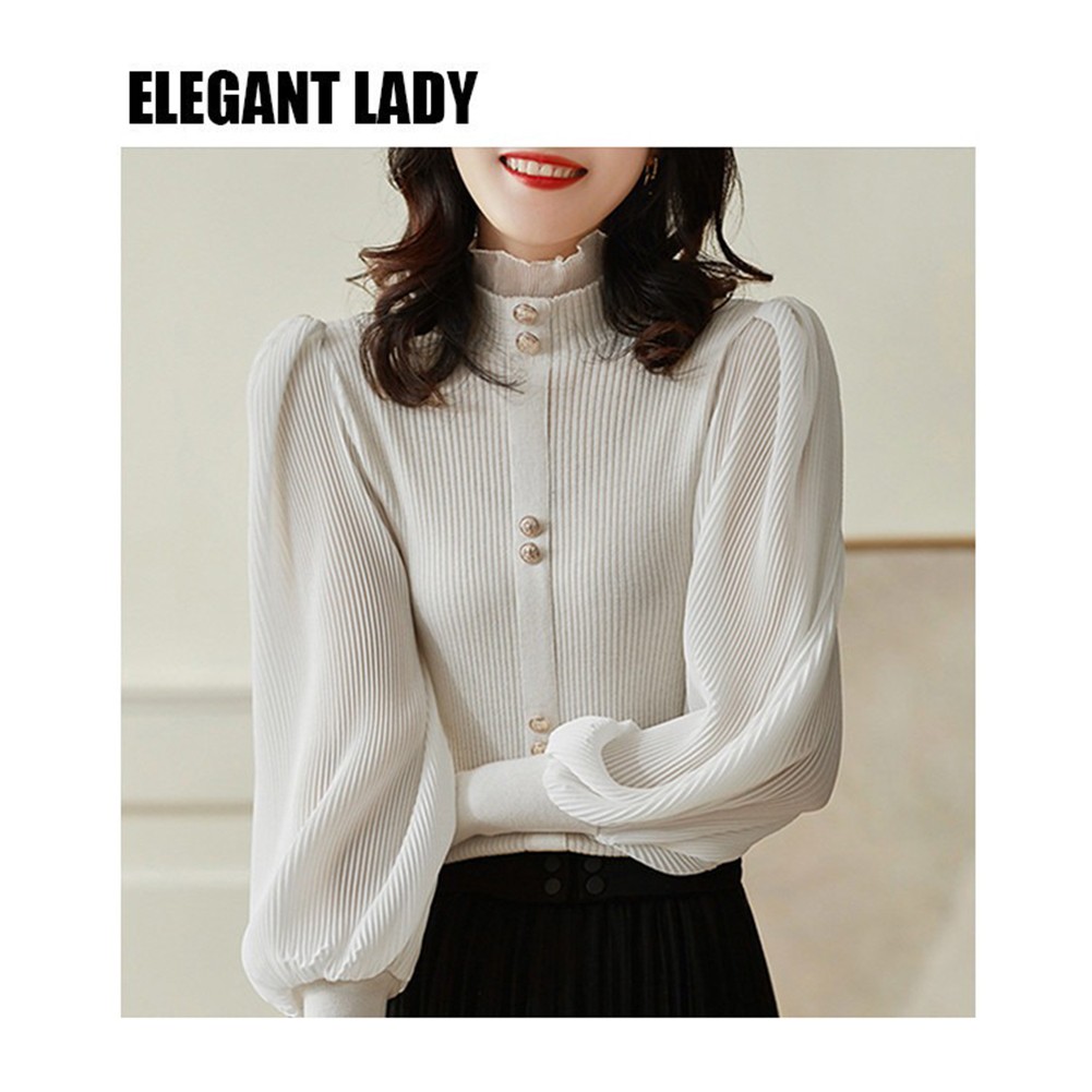 Korean Style Long Sleeve Turtleneck Cardigan for Women Vintage Fashion - Picture 16 of 33