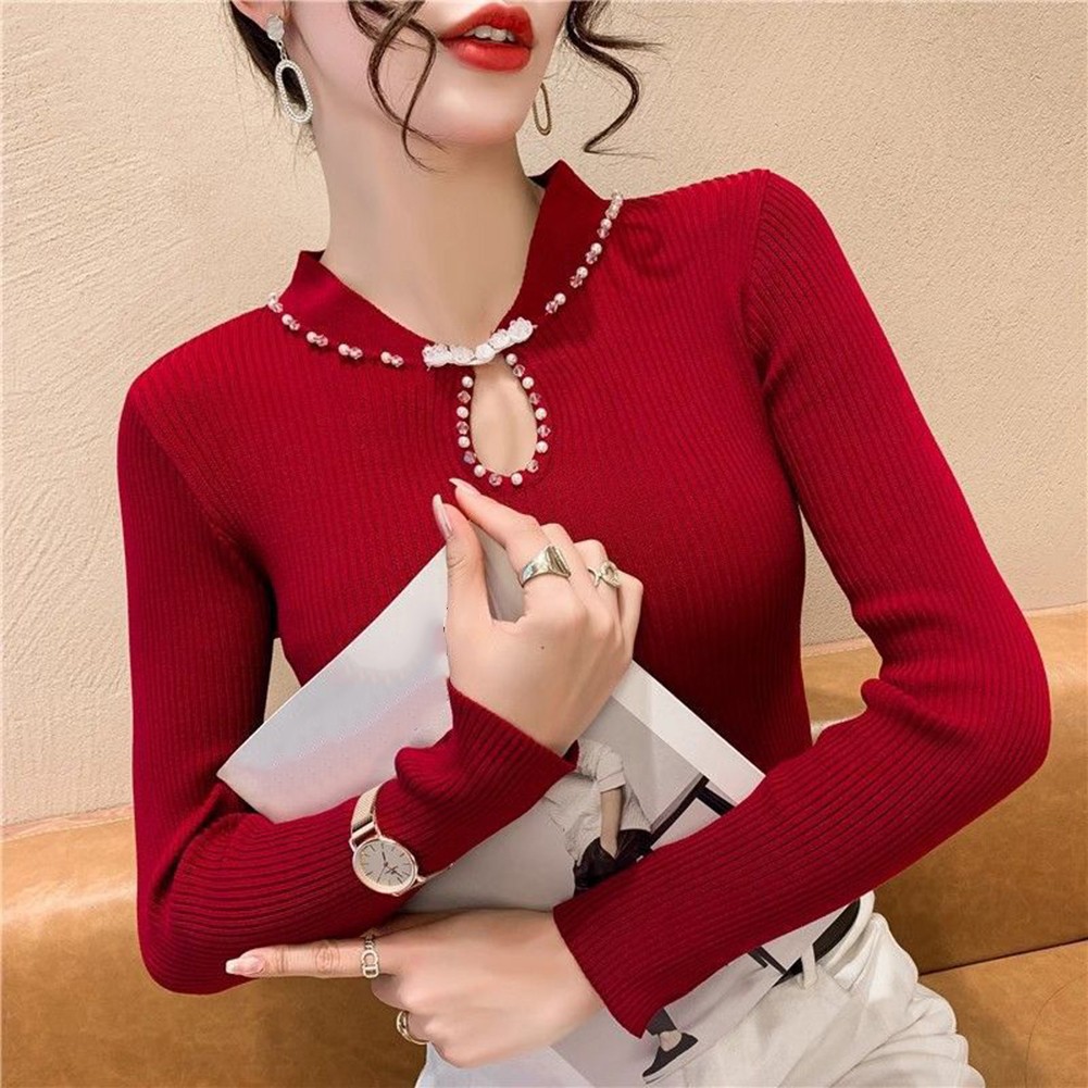 Turtleneck Style Fabric Sweatshirts with Unique Button Features For ventes exceptionnelles Women