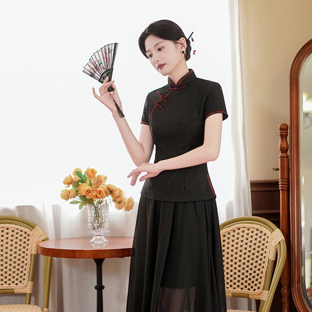 Fashion Forward Women's Qipao in Elegant Red and Dark Green Color Options - Picture 26 of 27