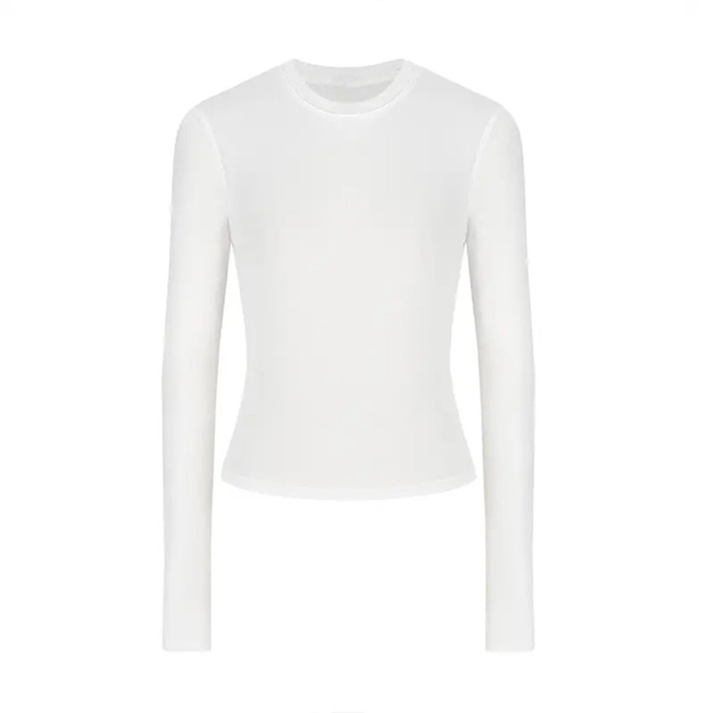 Retro Langarm Damen T-Shirt Slim Fit Freizeit Oberteile für alle Jahreszeiten - Picture 15 of 21