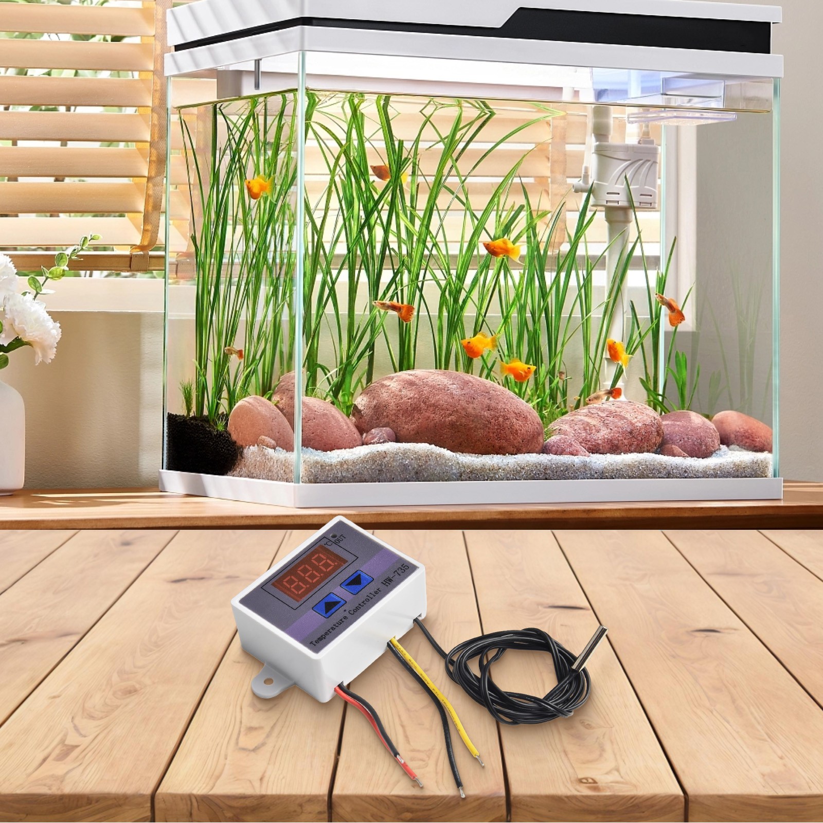 Dual Zone LED Temperature Controller Thermostat for Terrariums and Water Tanks