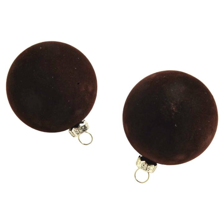12 Velvet For Christmas Ornaments Balls for Tree Wall and Mantle Decorations - Picture 17 of 37