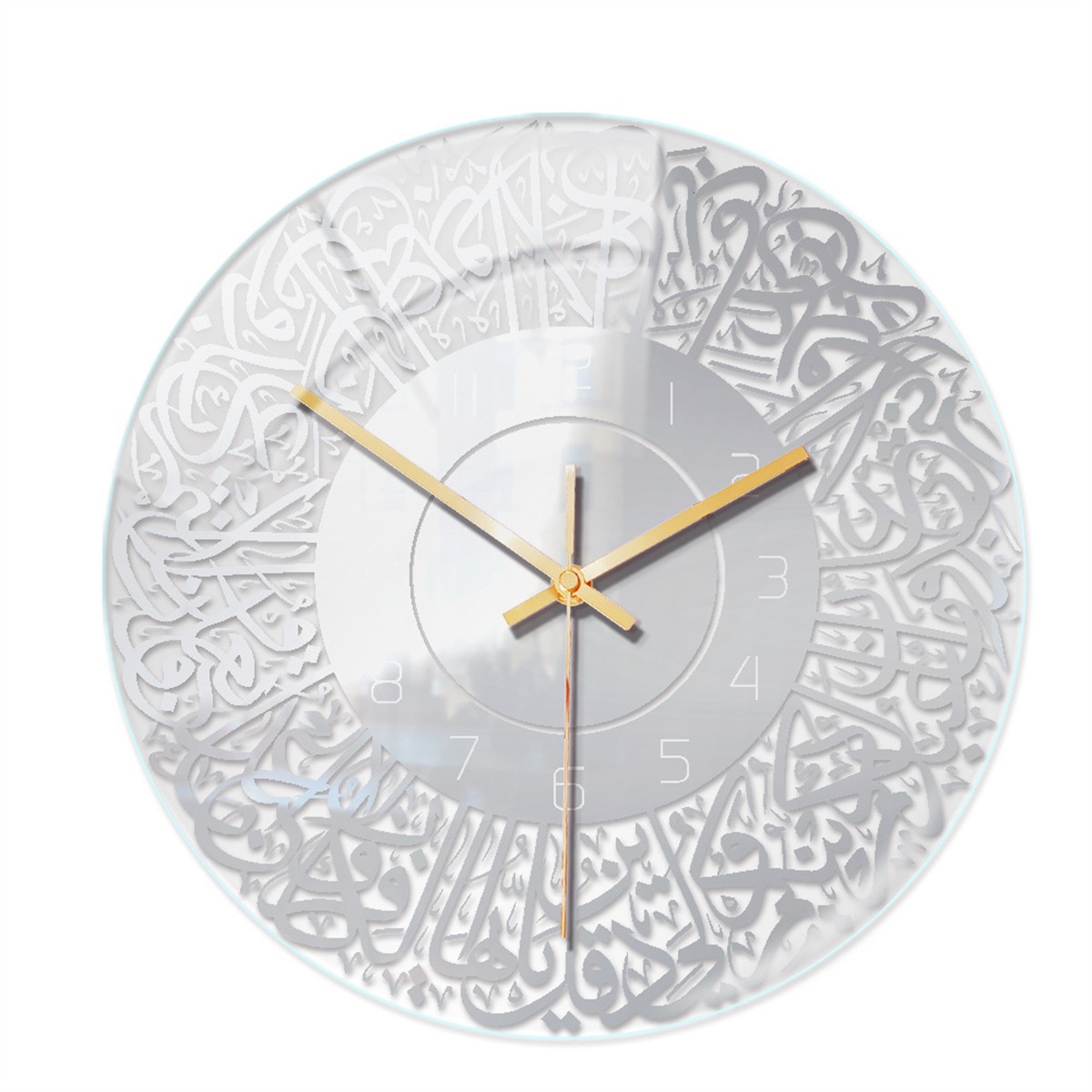 Frameless Design 12 Inch Acrylic Wall Clock Perfect for Quiet Environments