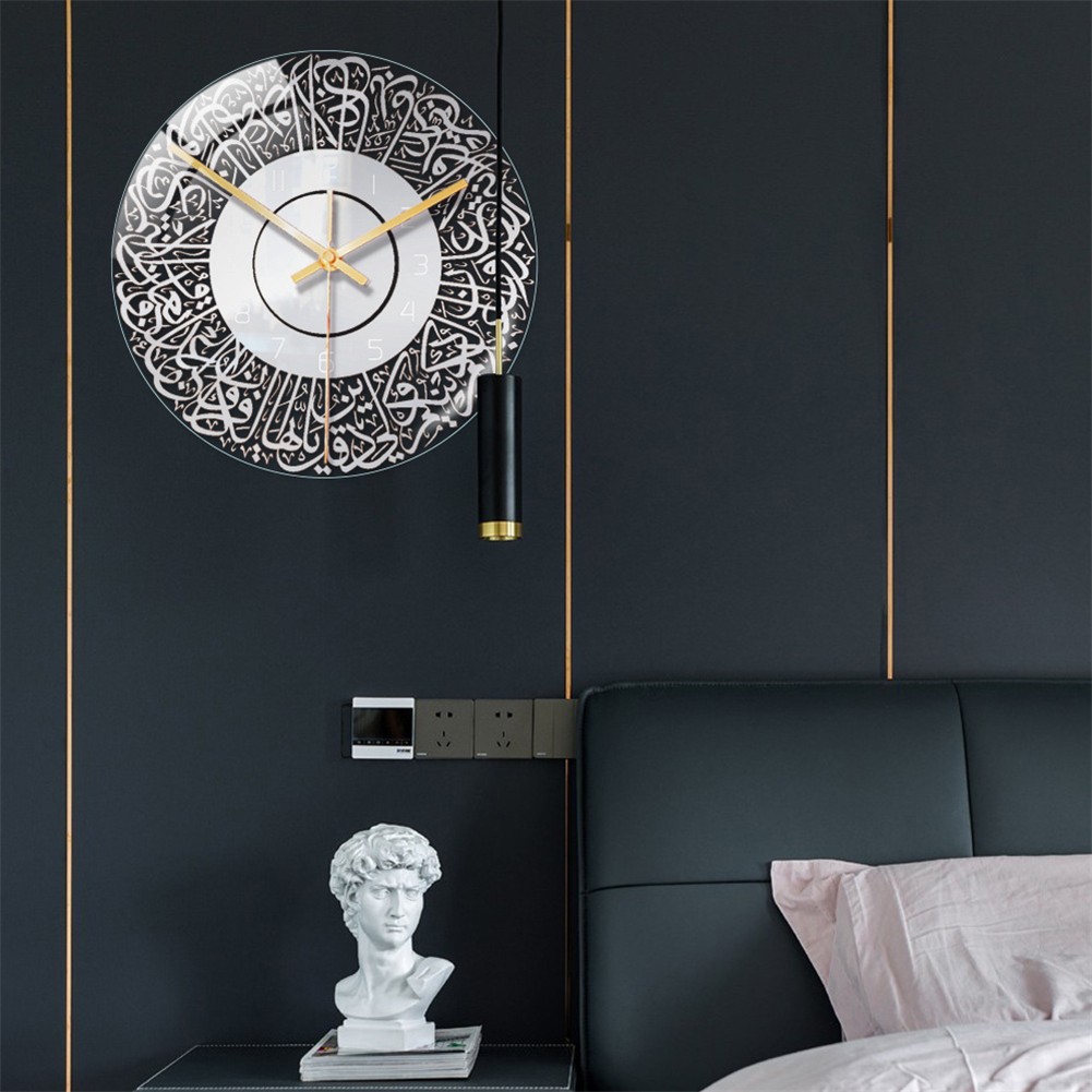 Frameless Design 12 Inch Acrylic Wall Clock Perfect for Quiet Environments