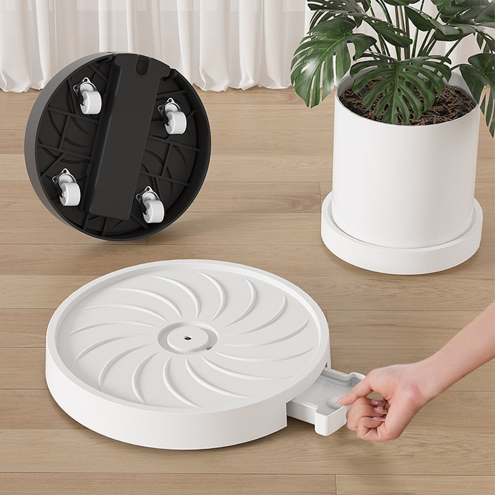 Rollbare Blumentopfschale mit Drainage und Wasserspeicher für den soldes Innenbereich
