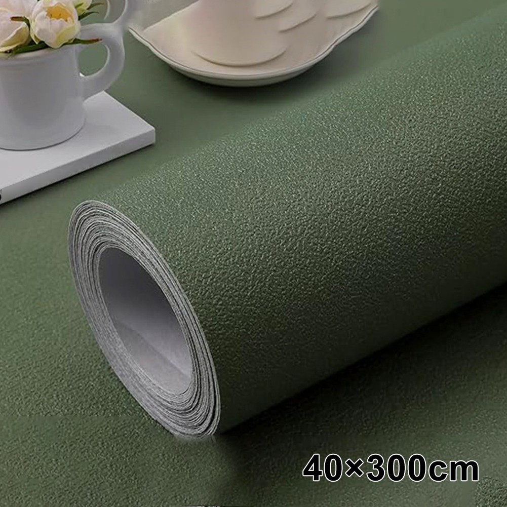 Elegant PVC Wallpaper in Matcha Green Suitable for Any Decorative Style