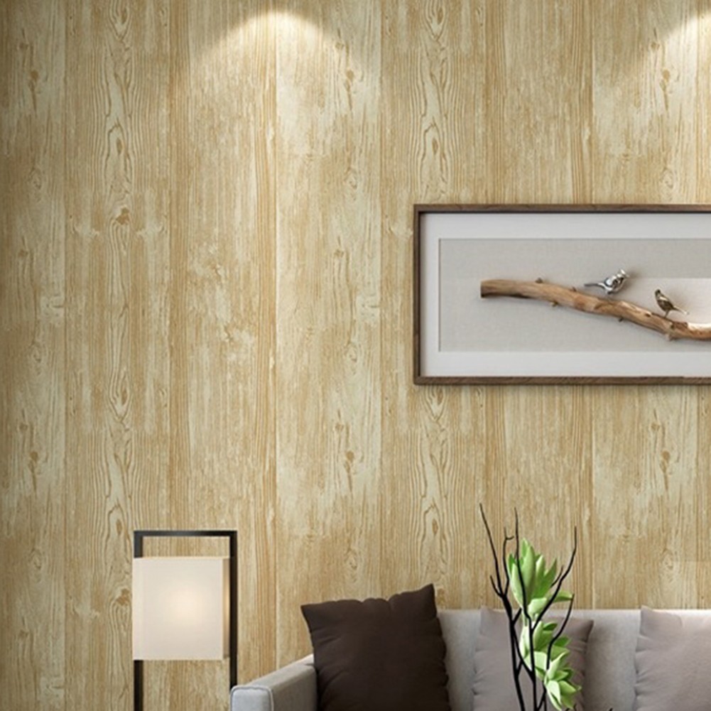 Renovación del hogar con papel tapiz de grano de madera de imitación realista tamaño 0 53M x 9 5M - Imagen 15 de 38