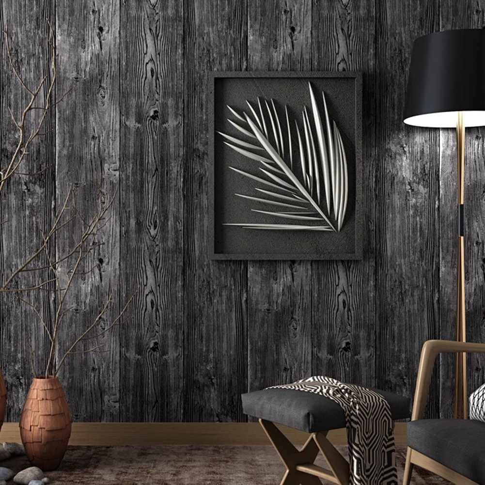 Renovación del hogar con papel tapiz de grano de madera de imitación realista tamaño 0 53M x 9 5M - Imagen 36 de 38