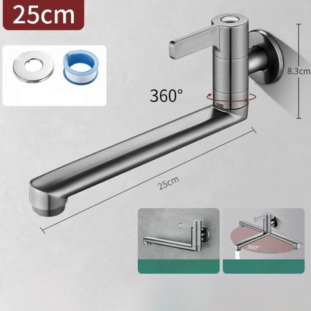 304 Stainless Steel Extended Faucet for Kitchen Sink and Outdoor Pools - Bild 17 von 23