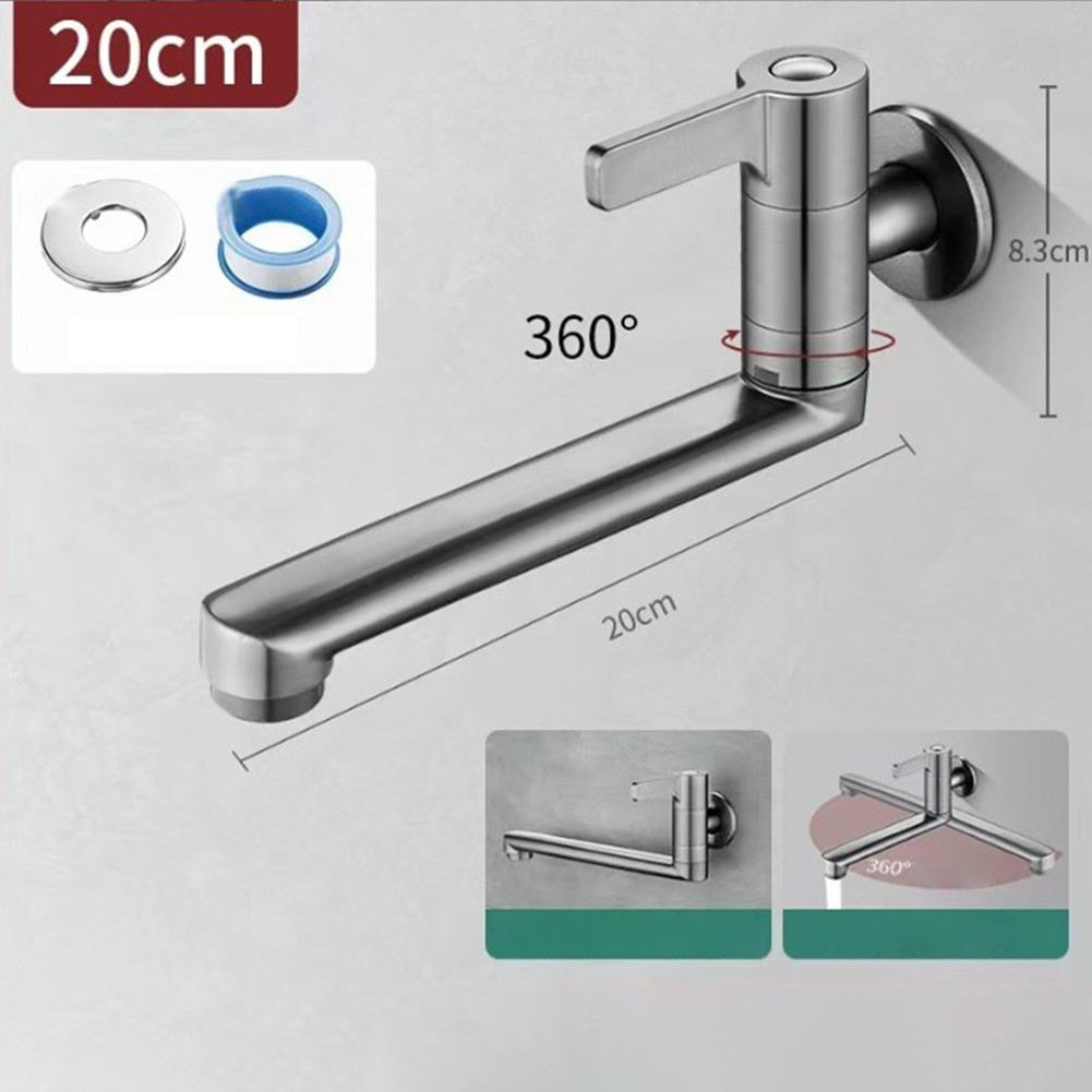 304 Stainless Steel Extended Faucet for Kitchen Sink and Outdoor Pools - Bild 14 von 23