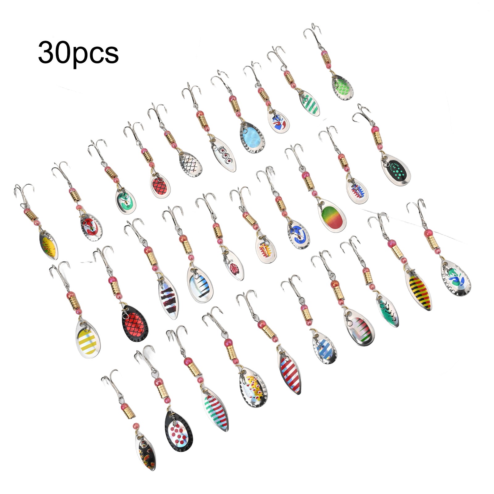 Kit de leurres toupie métal pêche 10 pièces pour truite basse et plus