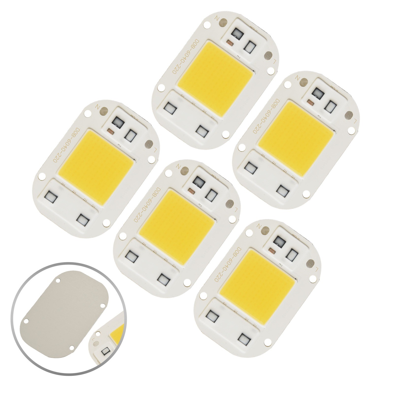 Pack de cinq solutions à puce LED CO2F dimmable pour conceptions tendance déclairage p