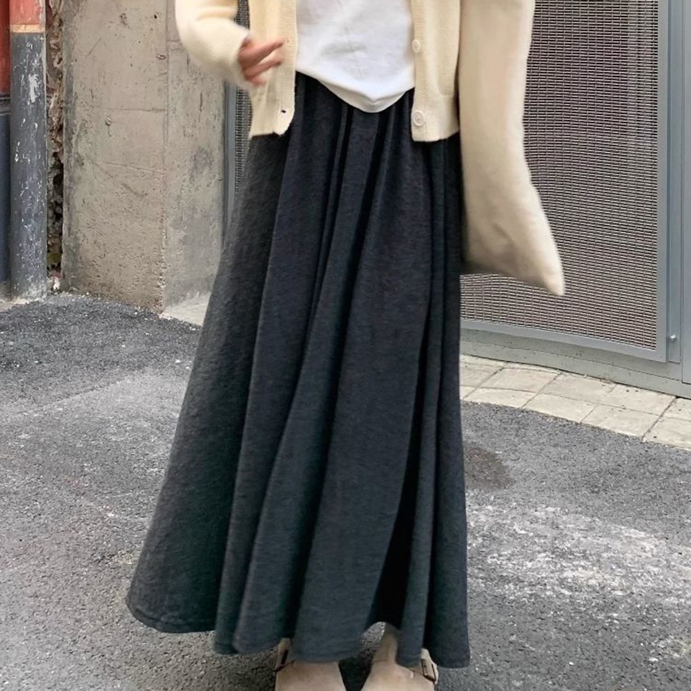 Womens Stylish Cashmere Elastic Long Skirts Available in Multiple Colors - Picture 13 of 20