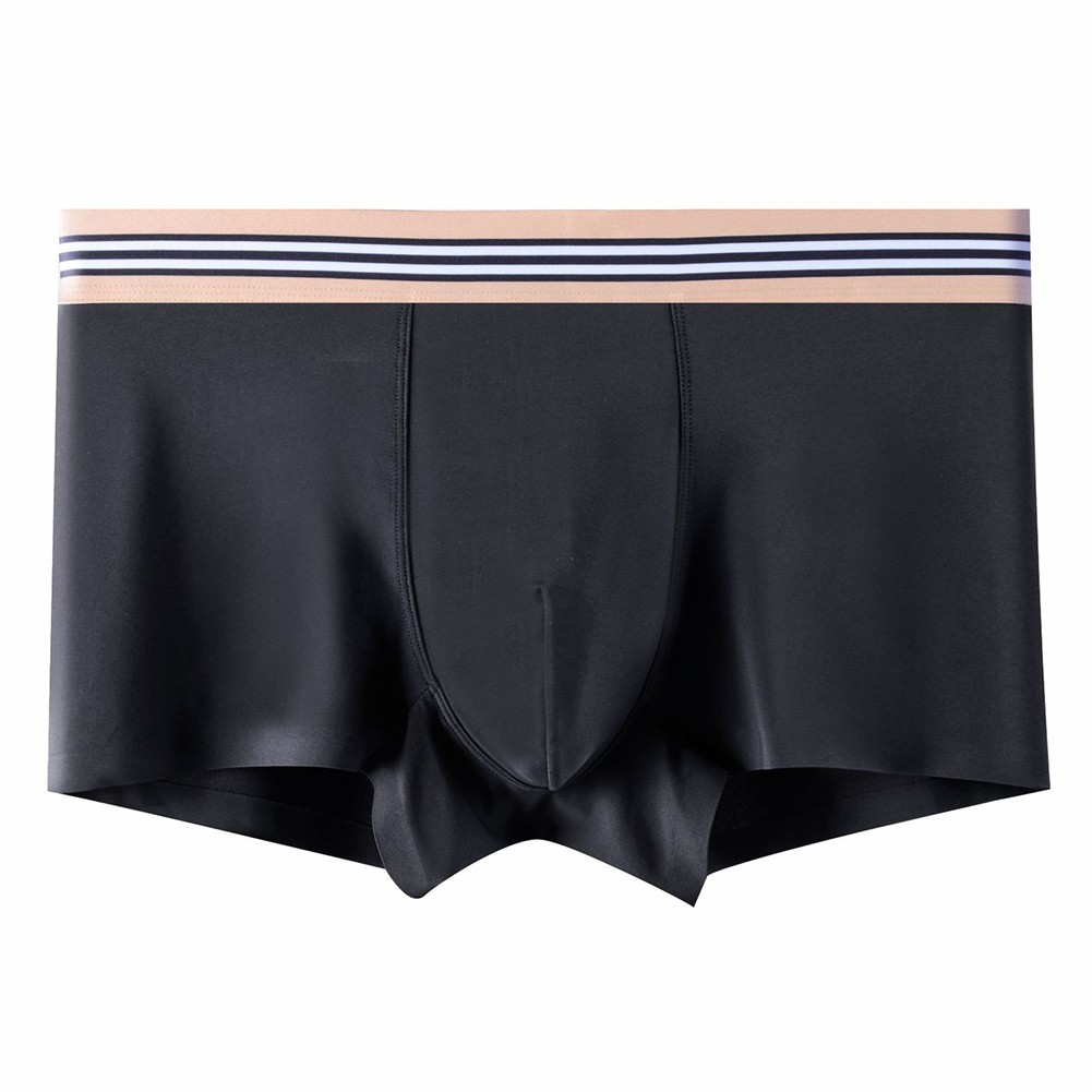 Sleek Design Thin Seamless Boxer Briefs for Men with Vibrant Stripe Patterns