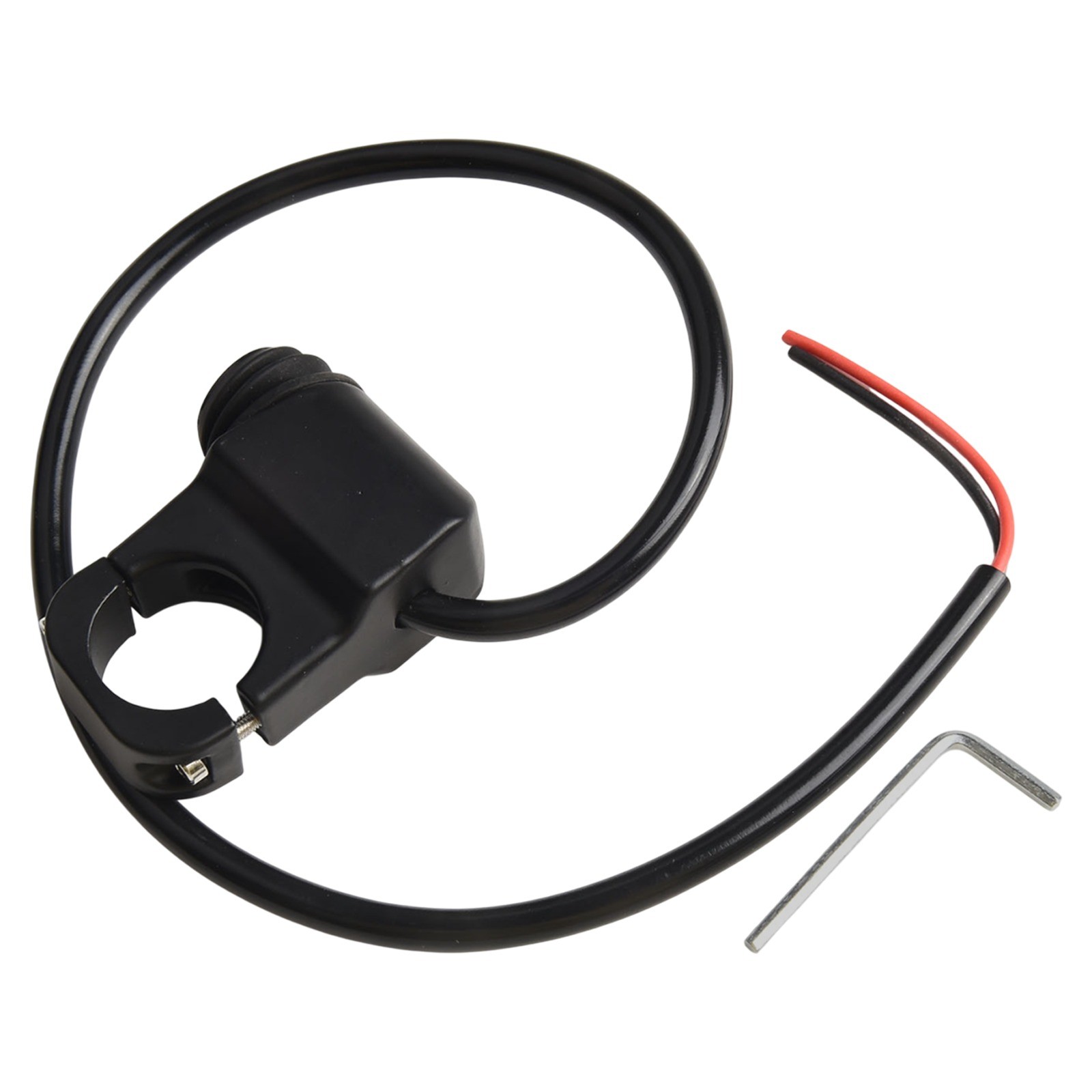 Motorcycle Handlebar Switch 22mm 7/8 Inch Handlebar Headlight Control Push Button Switch Waterproof 12v Onoff Switch With Red Led Indicator~p85561428