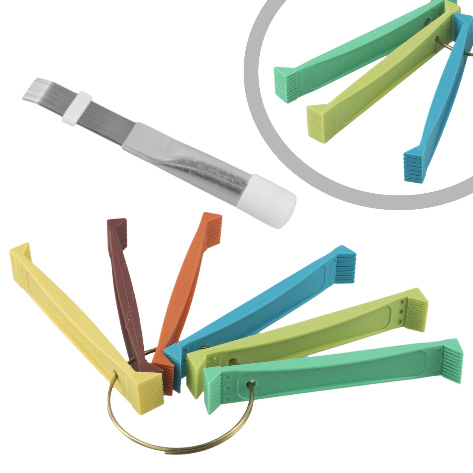 あっ　icoelle ULTRASONIC REPAIR COMB Cooler Repair Combs Air Conditioner Fin Plastic + Metal Sets