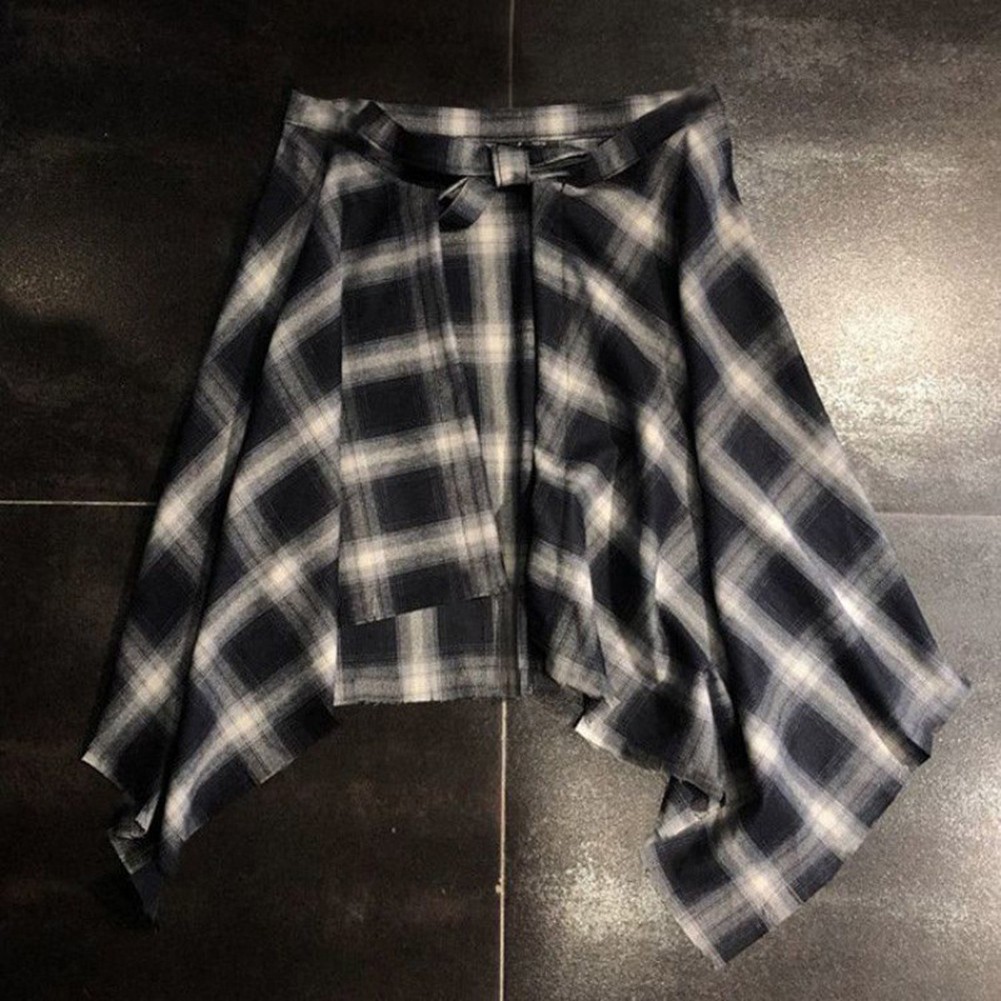 Lässiger Minirock Aline mit Gittermuster für Damen und unregelmäßigem Saumde - Bild 31 von 32