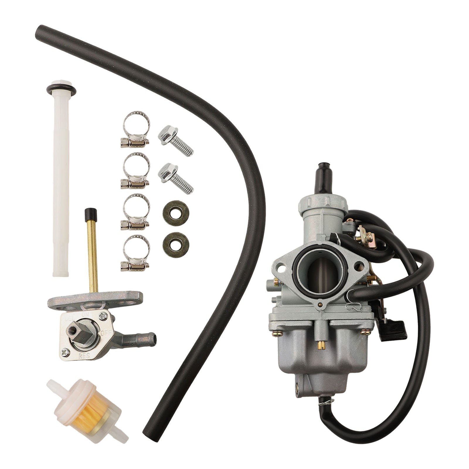 Vergaser-Set Für Honda TRX250 Recon 1997–2007 – Mit Benzintankventil & Kraftstofffilter | Kompatibel Mit TRX250TE/TM