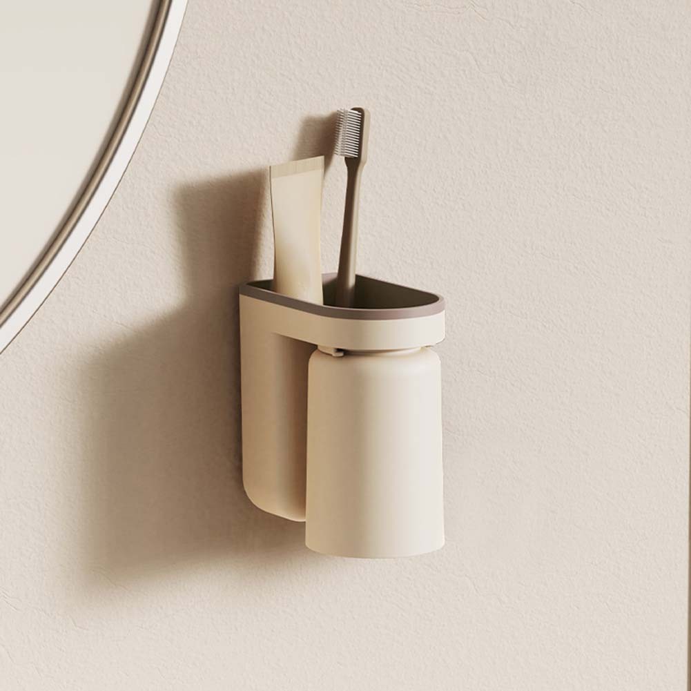 Aesthetic & Practical Punch Wall Mounting Toothbrush Holders Set of Two - Picture 16 of 21