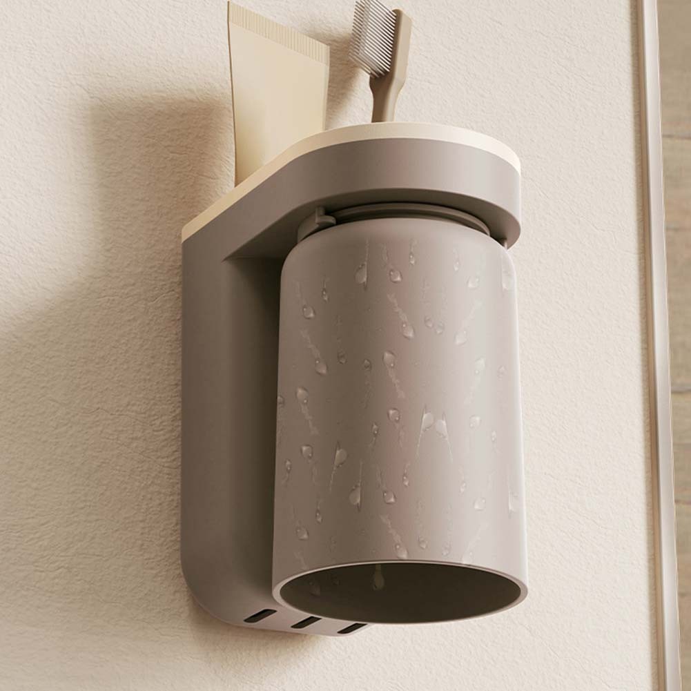 Aesthetic & Practical Punch Wall Mounting Toothbrush Holders Set of Two - Picture 20 of 21