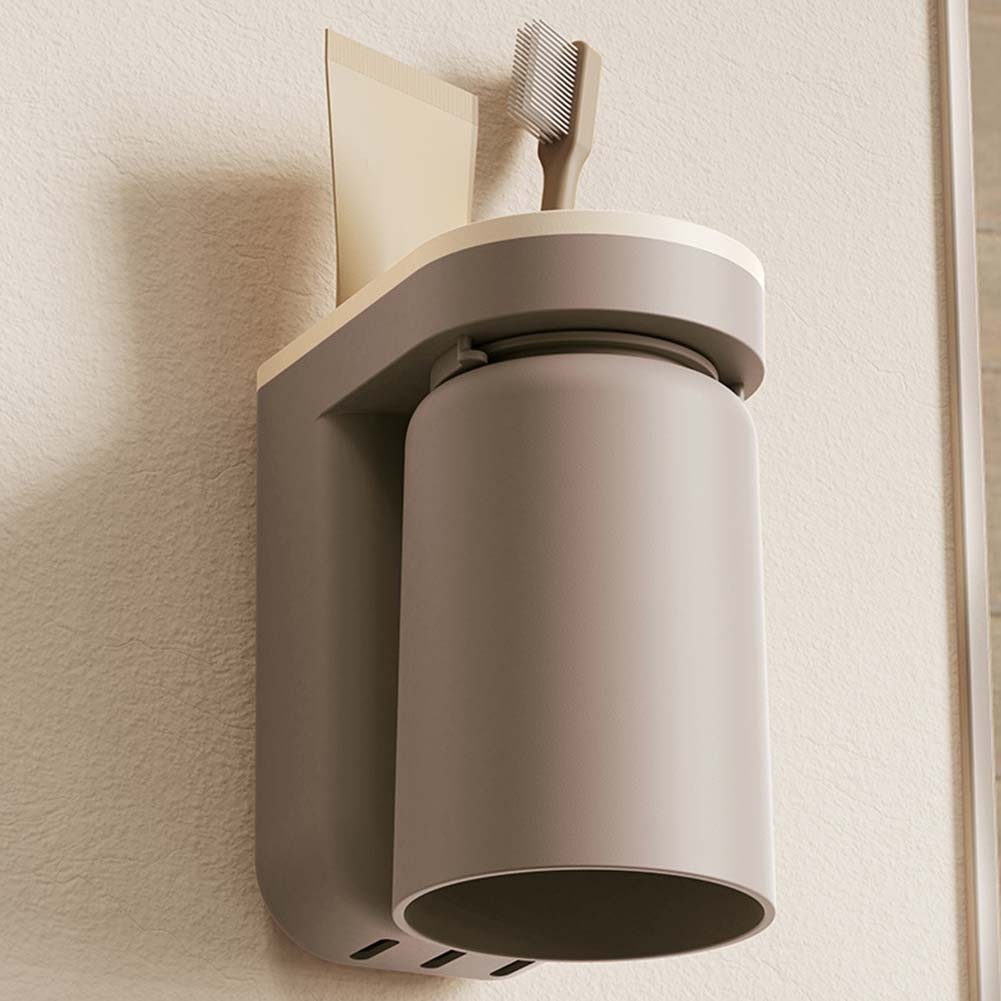 Aesthetic & Practical Punch Wall Mounting Toothbrush Holders Set of Two - Picture 19 of 21
