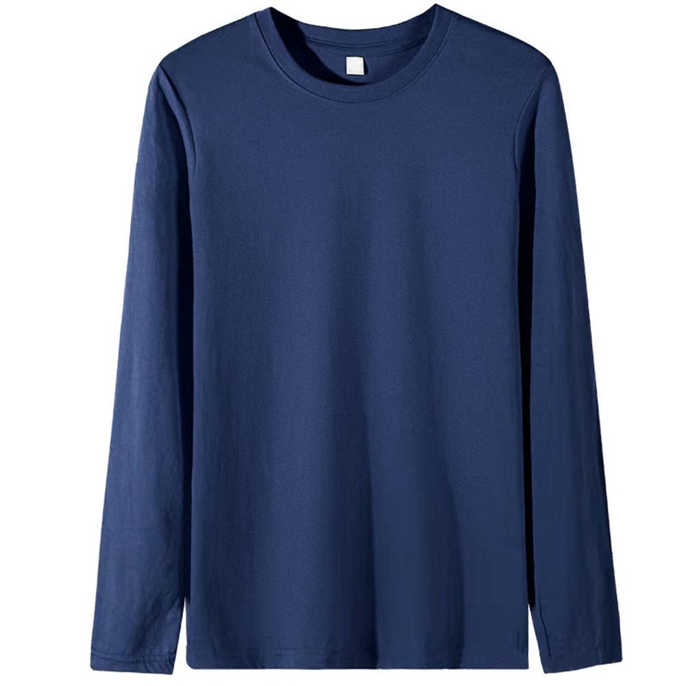 Mens Solid Color Pullover TShirt Long Sleeve Casual Wear for All Seasons - Picture 13 of 19