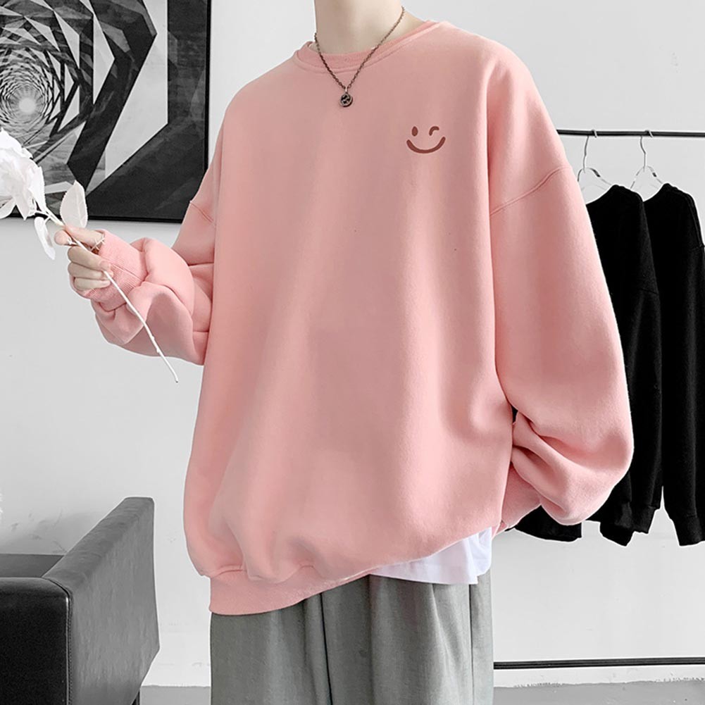 Relaxed Fit Mens Pullover with Lapel and Long Sleeves for Everyday Wear - Picture 8 of 9