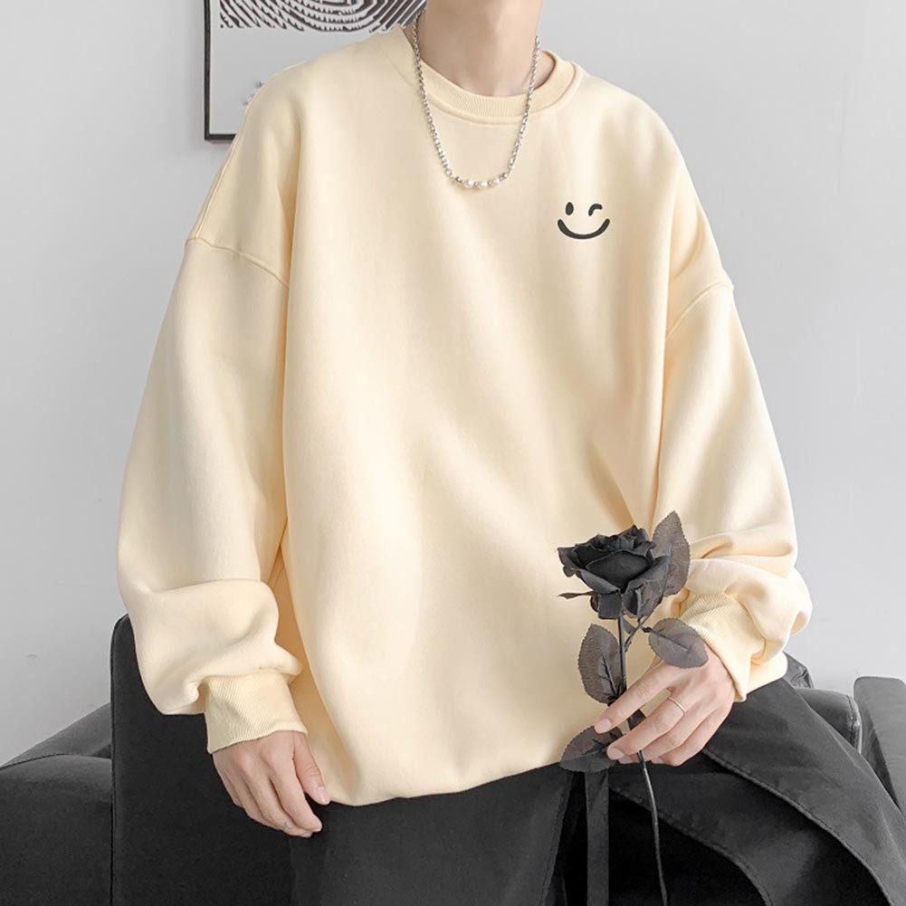 Relaxed Fit Mens Pullover with Lapel and Long Sleeves for Everyday Wear - Picture 9 of 9