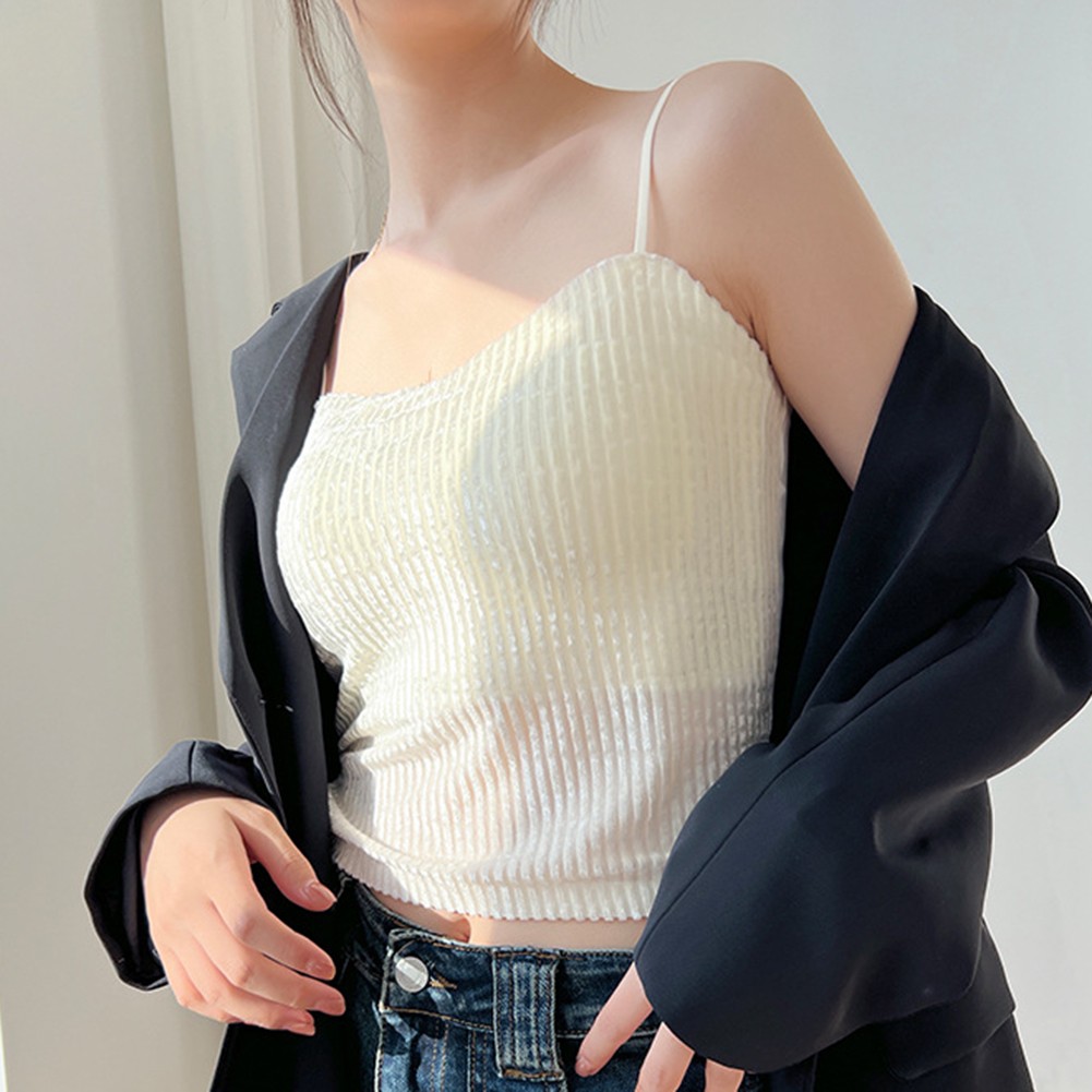 Elegantes goldenes Samt Damen Camisole entworfen für Frühlings- und Sommermode - Bild 14 von 31